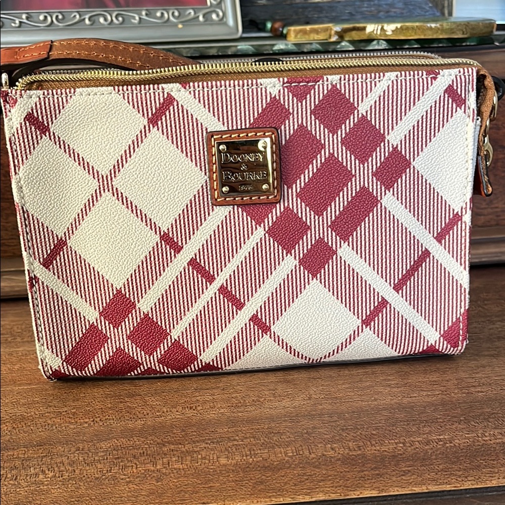 Dooney and Bourke Red and White Plaid Women's Bag